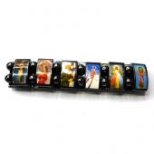 Magnetic Hematite Religious Sealed Icon Bracelet 7.8inch